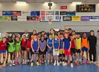 Antoine Rigaudeau en transmission auprès des jeunes licenciés de la CTC Saint Nazaire Basket Ball